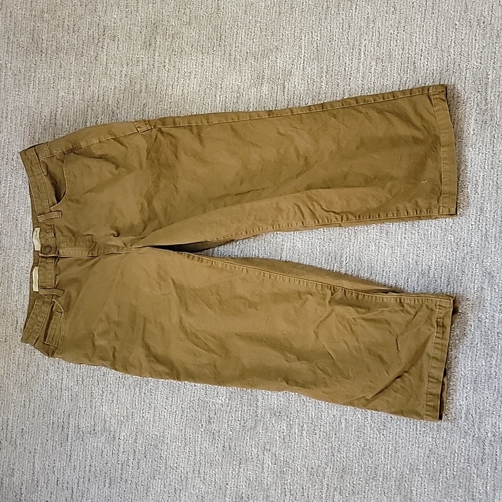 Universal Threads highest rise twill work pants 16/33S, dark olive oil green